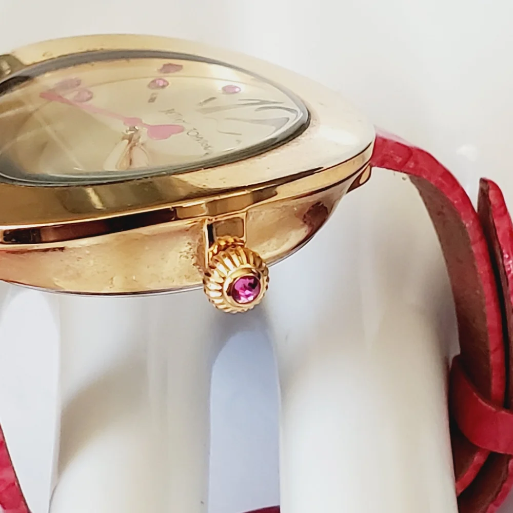 Betsey Johnson Pink Gold Tone Watch - Picture 2 of 11
